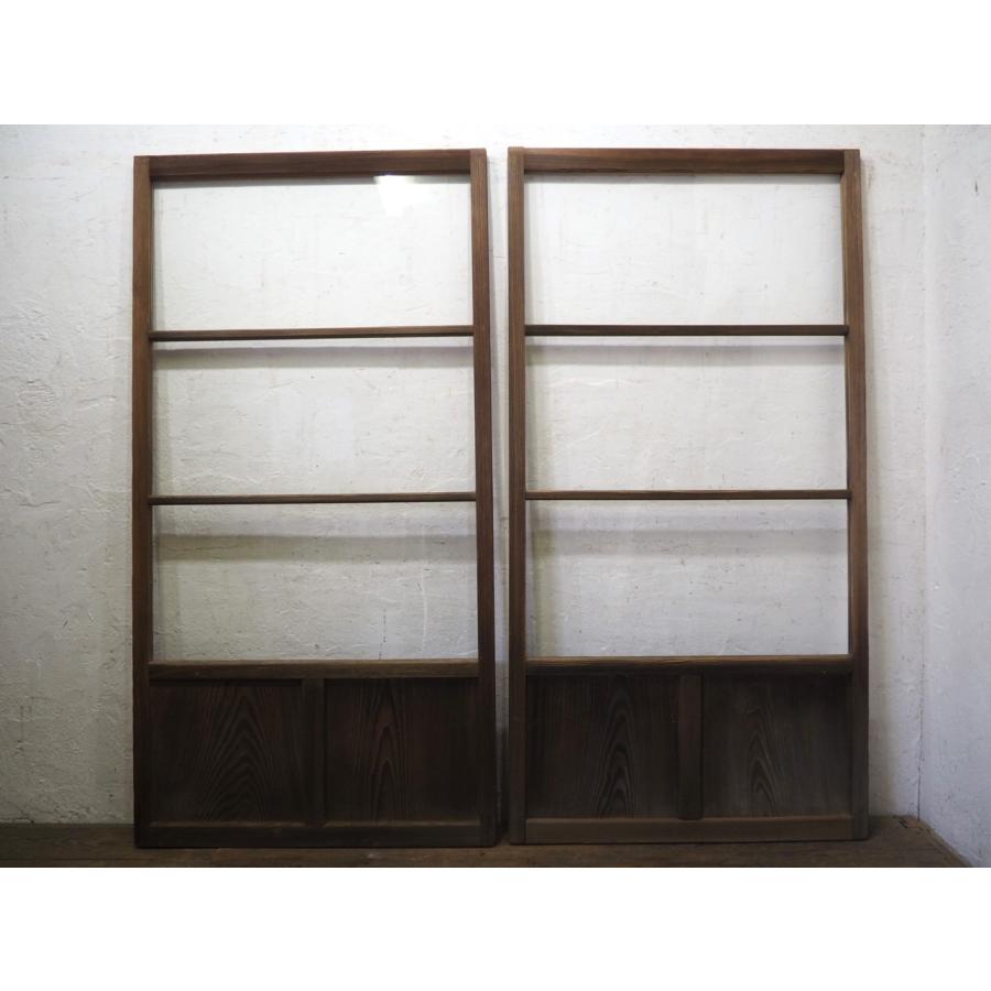 タT0013◇(3)【H177cm×W91,3cm】×2枚◇アンティーク◇ゆらゆらガラス