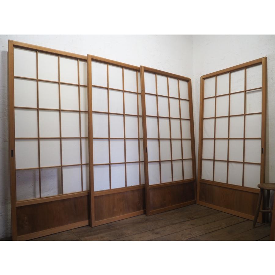 タT0237◇(2)【H176cm×W90,5cm】×4枚◇レトロな味わいの古い障子戸◇古