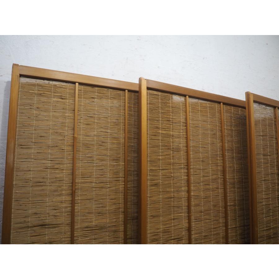 タT0379◇【H177cm×W89,5(86,5)cm】×4枚◇レトロな味わいの古い簾戸
