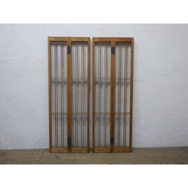 タT562◇【H115cm×W40cm】×2枚◇アンティーク◇ガラス入り◇観音開きの