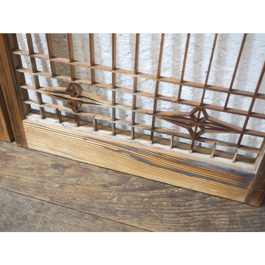 タU0520◇5枚セット◇組子細工のレトロな書院戸◇古建具 引き戸 障子戸