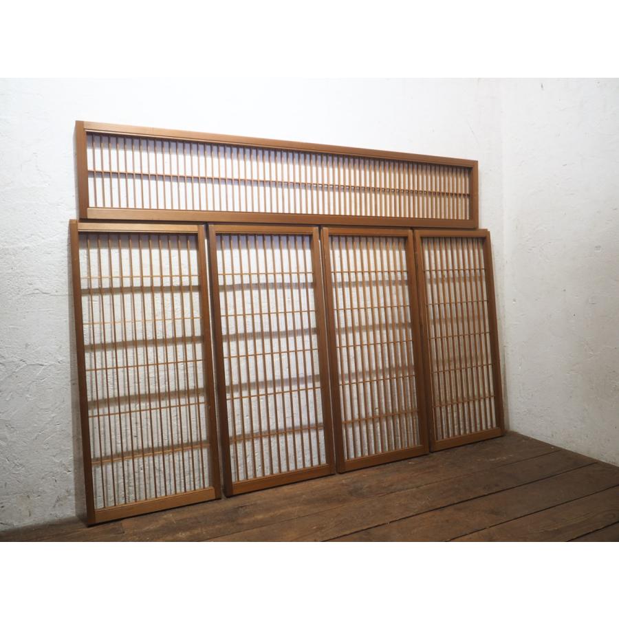 タU0530◇5枚セット◇シンプルなデザインの書院戸◇古建具 引き戸 障子