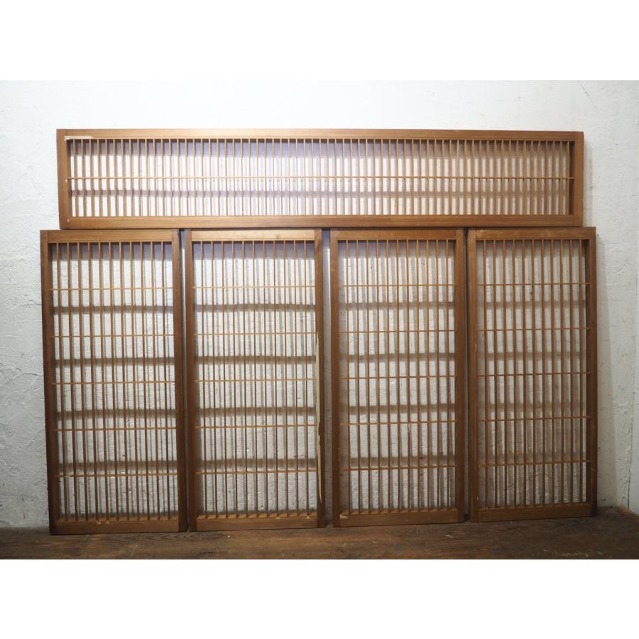 タU0530◇5枚セット◇シンプルなデザインの書院戸◇古建具 引き戸 障子