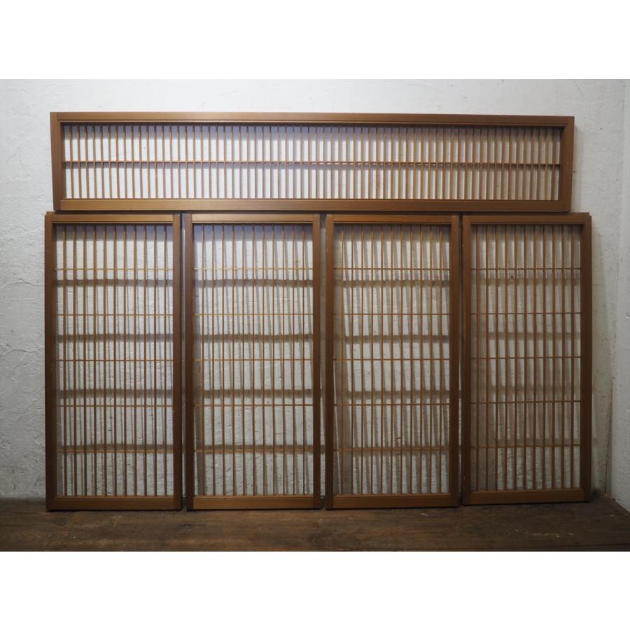 タU0530◇5枚セット◇シンプルなデザインの書院戸◇古建具 引き戸 障子