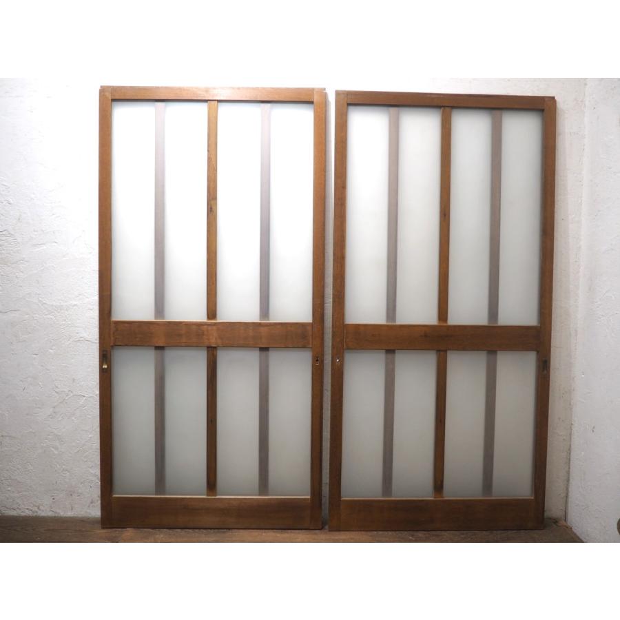 タU0785◇【H176cm×W89cm】×2枚◇昭和レトロ◇しっかりとした古い木枠
