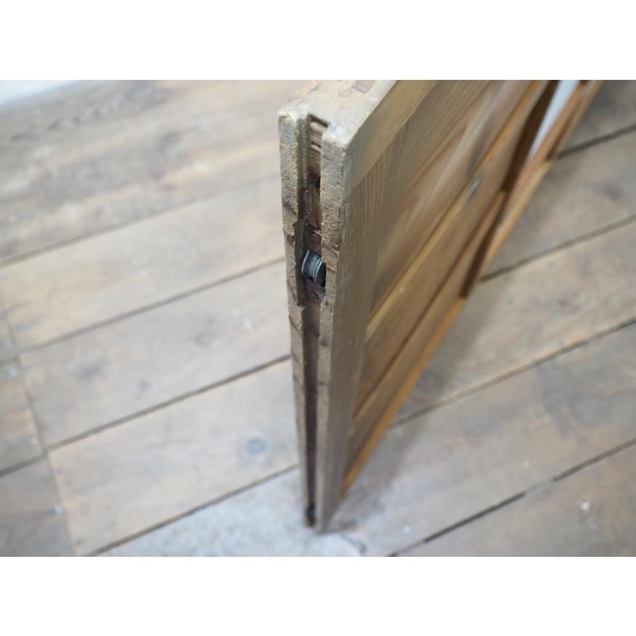 タU0853◇【H178cm×W85cm】◇モールガラス入りのレトロな古い木製