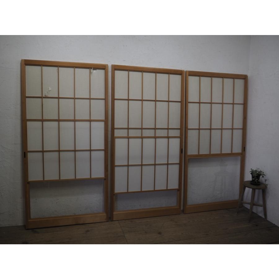タu460 H178cm Wcm 3枚 シンプルなデザインのレトロな雪見障子戸 建具ガラス戸引き戸m下 U460 Yk M Secondhand012 通販 Yahoo ショッピング