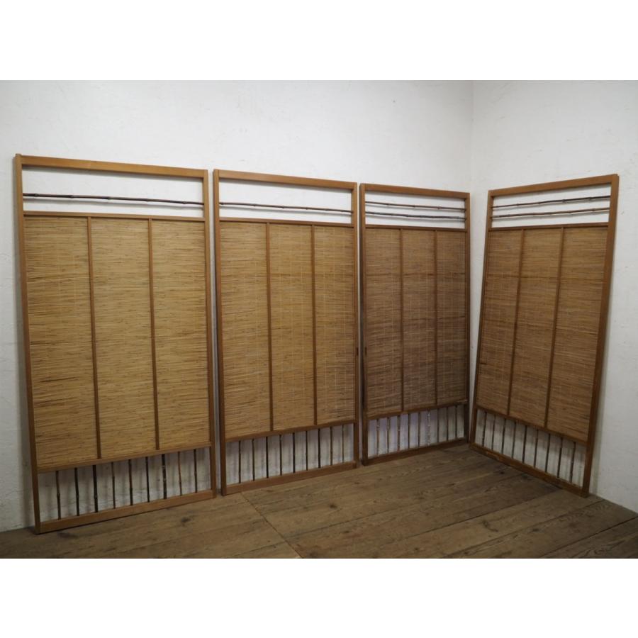 タU723◇(3)【H177cm×W89cm】×4枚◇レトロな味わいの簾戸◇葦戸 夏戸 