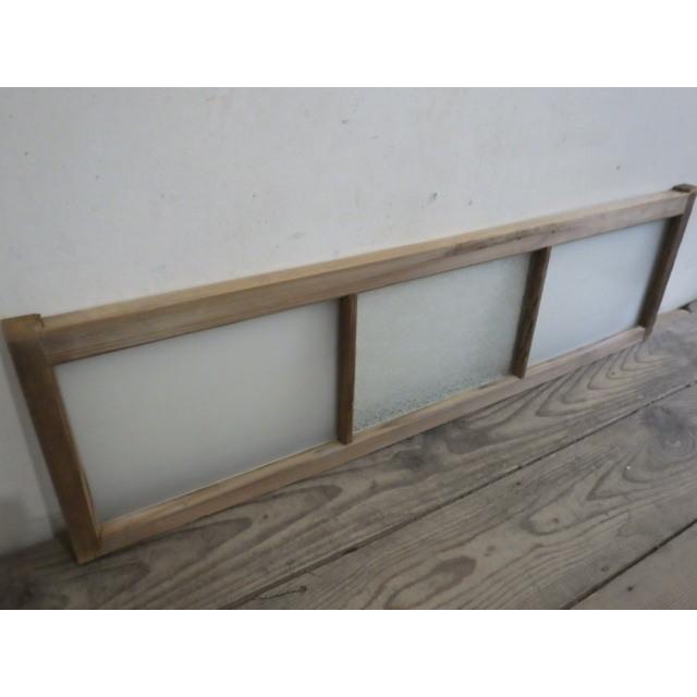 【10％OFF】 ユU985◇(10)【H32cm×W112cm】◇ダイヤガラスのレトロな古い木枠 建具