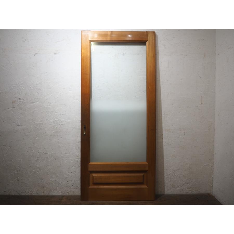 タV0446◇(6)【H198cm×W87cm】◇特大◇重厚な大きい木製ガラス戸◇大型