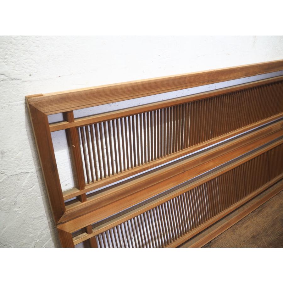 欄間　昭和レトロ建具　2枚セット タV0492◇(2)【H35,5cm×W171cm】×2枚◇レトロな味わいの古い欄間◇建具