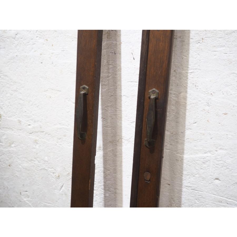タV0542◇【H99cm×W38cm】×2枚◇アンティーク◇観音開きの古い木枠