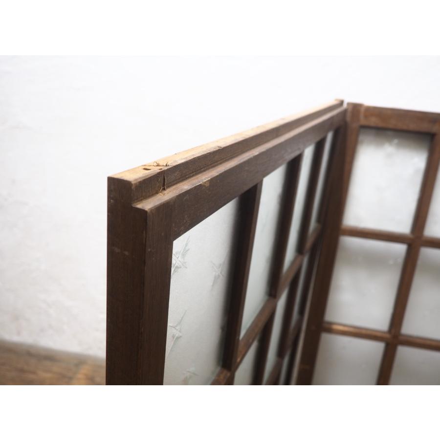 タV0556◇【H92cm×W88cm】×2枚◇丈夫なラワンフレームの古い木枠引き戸