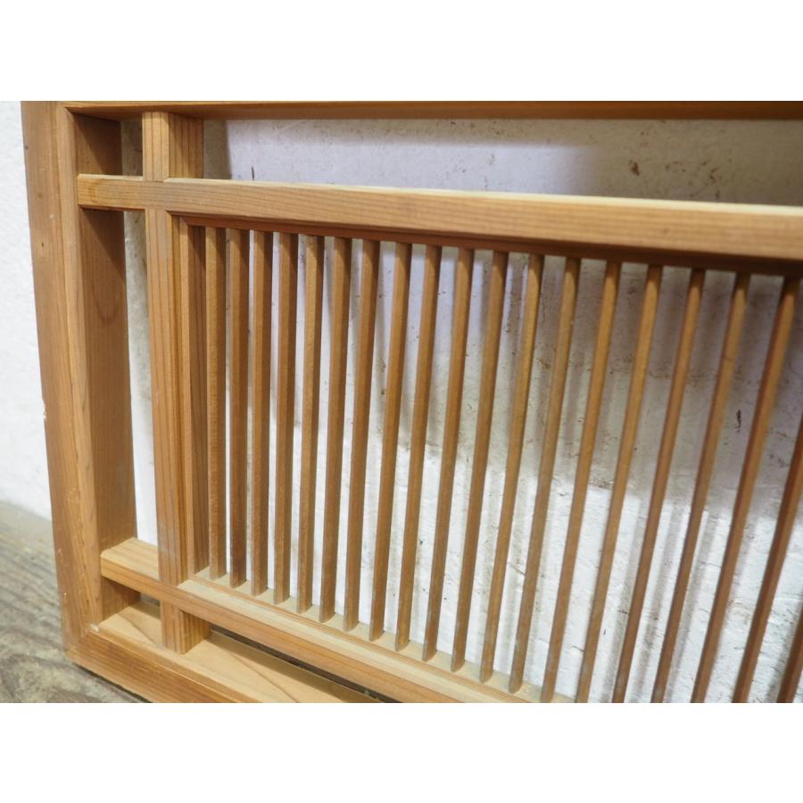 木製欄間　建具 らんま タV0583◇(3)【H35cm×W125,5cm】×2枚◇シンプルなデザインの小振りな