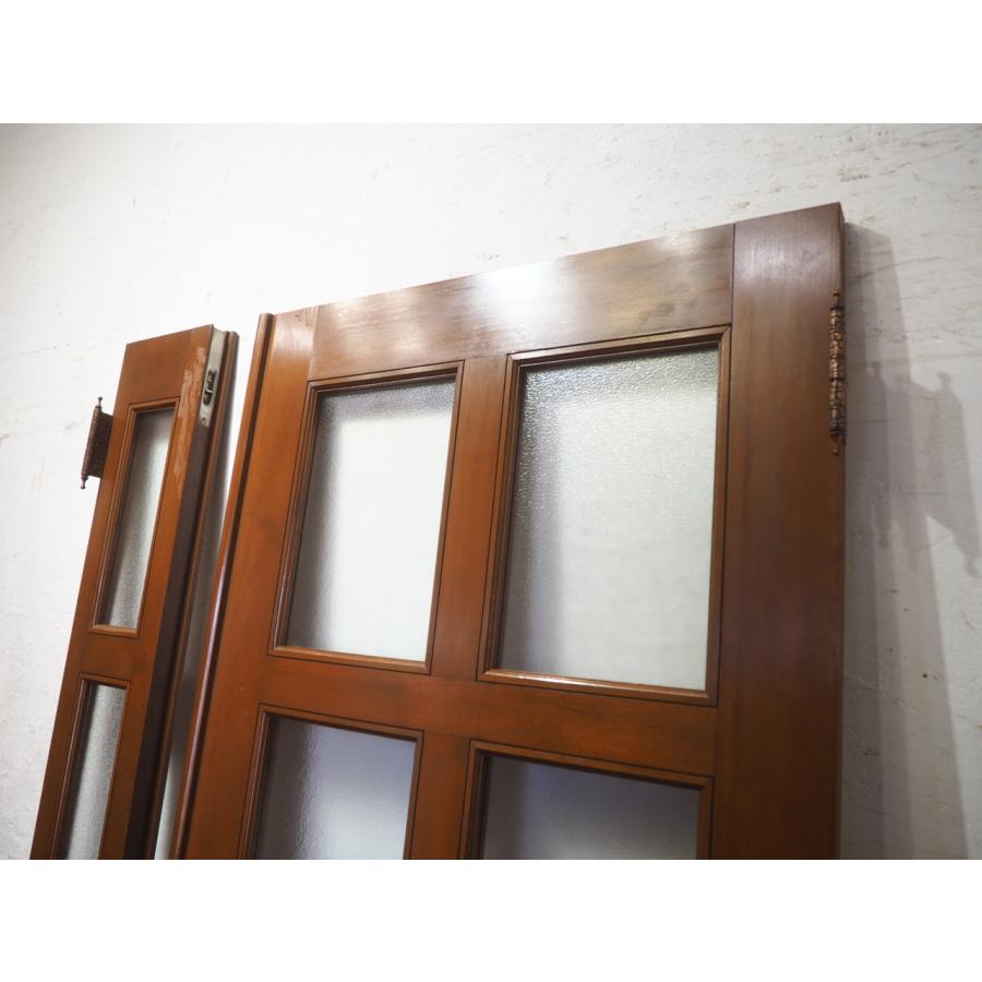 戸、扉、建具、ヴィンテージガラス使用！① タV0618◇使用時【H183cm×W97cm】◇ヴィンテージ◇ガラス入り◇レトロ