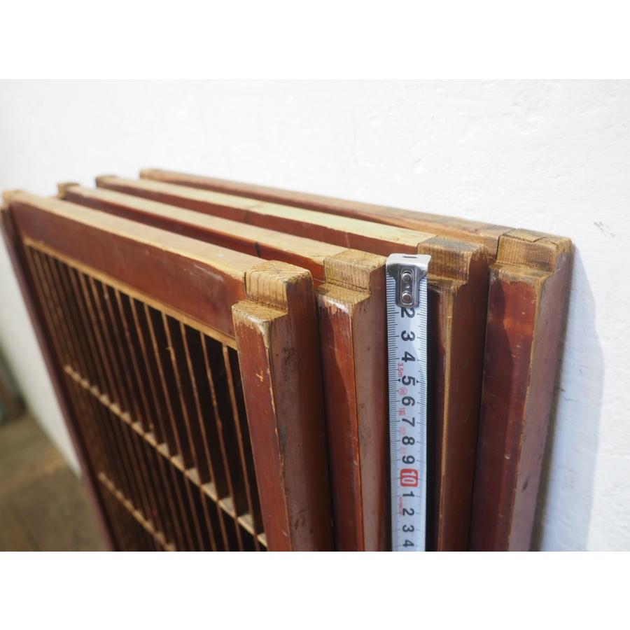 タV0713◇【H111,5cm×W36,2cm】×4枚◇組子細工のレトロな書院戸◇建具