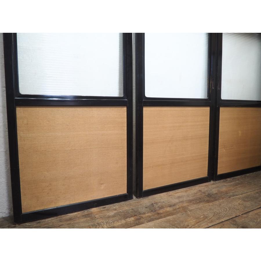 タV0715◇【H177cm×W68cm】×4枚◇モールガラス入り◇レトロな両面襖