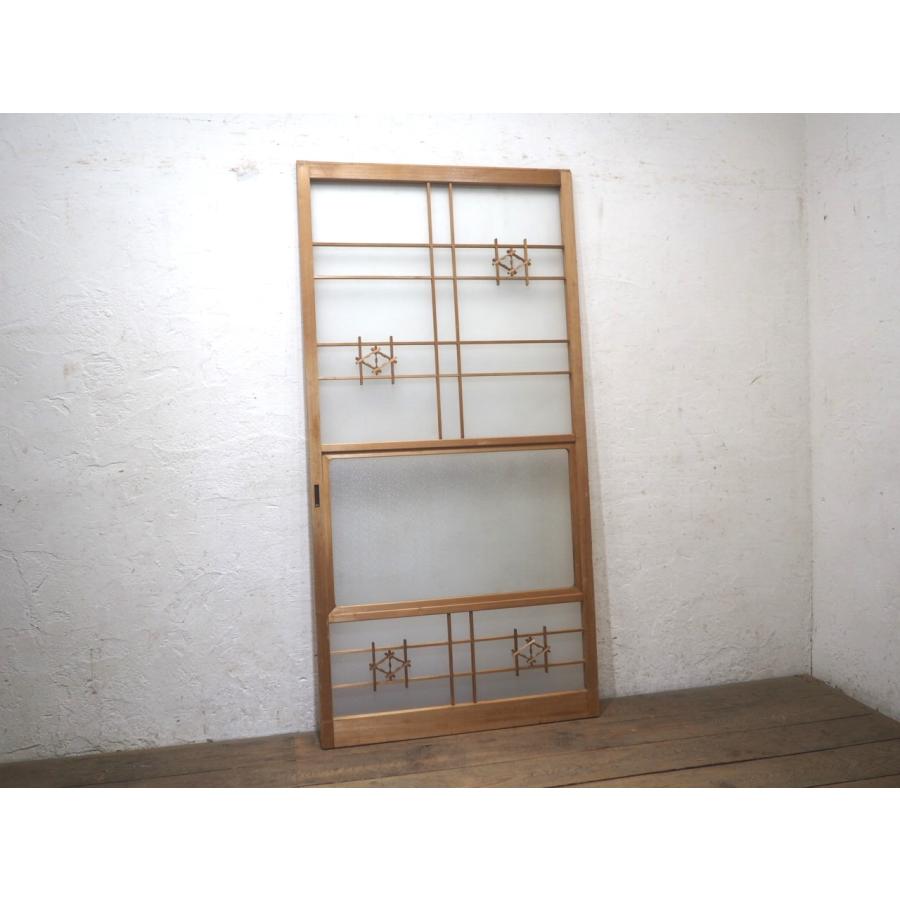 タV0830◇【H176cm×W87,5cm】◇昭和レトロ◇組子細工の古い木製ガラス