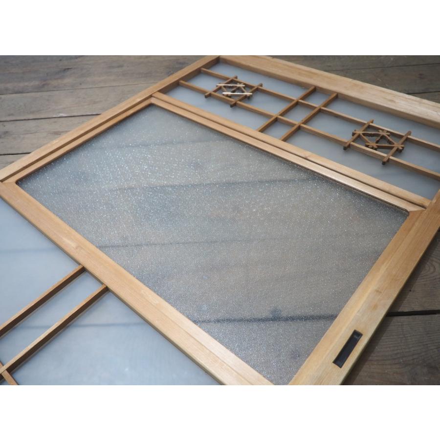 昭和レトロ キッチンワゴン 中古品 花柄 絶版 ガラス戸 アンティーク 家具 タV0830◇【H176cm×W87,5cm】◇昭和レトロ◇組子細工の古い木製ガラス