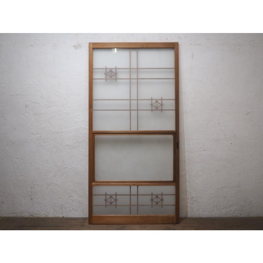 タV0830◇【H176cm×W87,5cm】◇昭和レトロ◇組子細工の古い木製ガラス