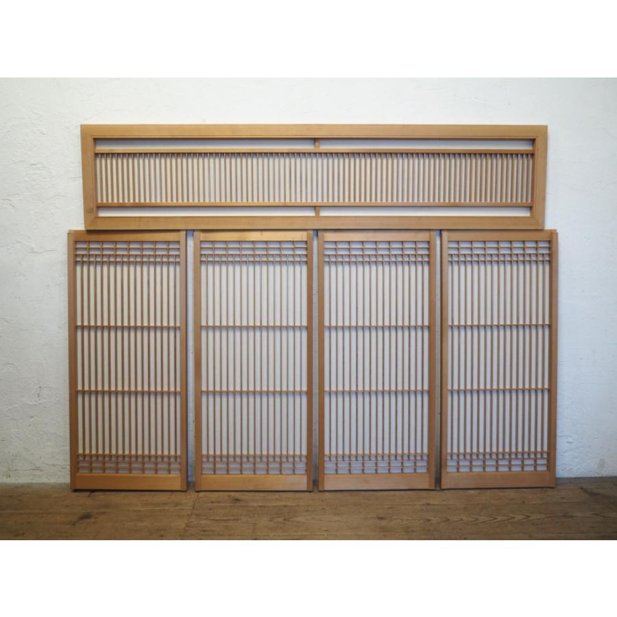 タW0340◇5枚セット◇組子細工のレトロな書院戸◇建具 引き戸 タW0340◇5枚セット◇組子細工のレトロな書院戸◇建具 引き戸