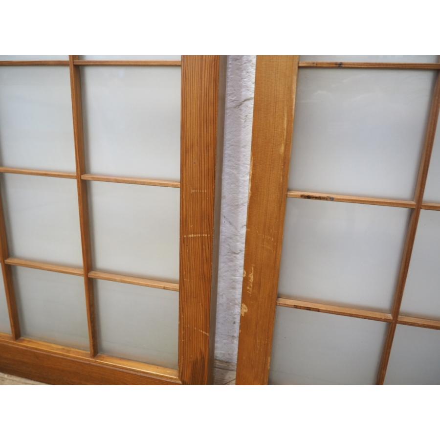 ユW0749【H92cm×W42,5cm】×2枚◇格子デザインのレトロな古い木枠 ユW0749【H92cm×W42,5cm】×2枚◇格子デザインのレトロな古い木枠