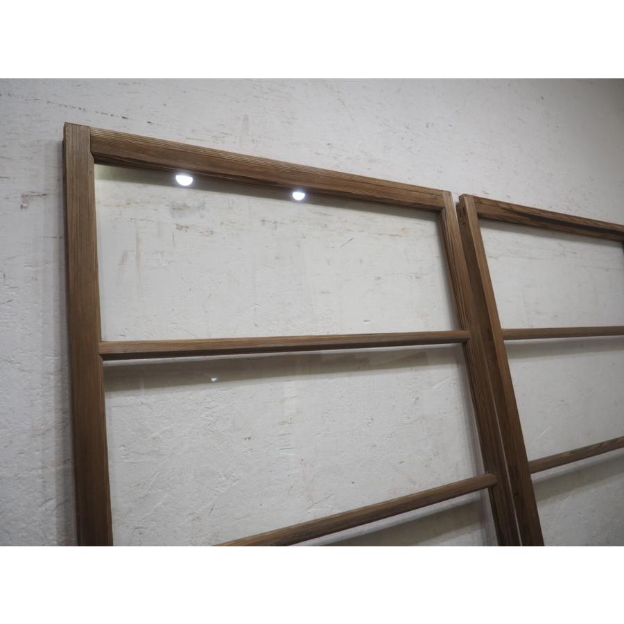 タW1464◇(2)【H183cm×W88cm】×2枚◇モールガラス入りの大きい木枠