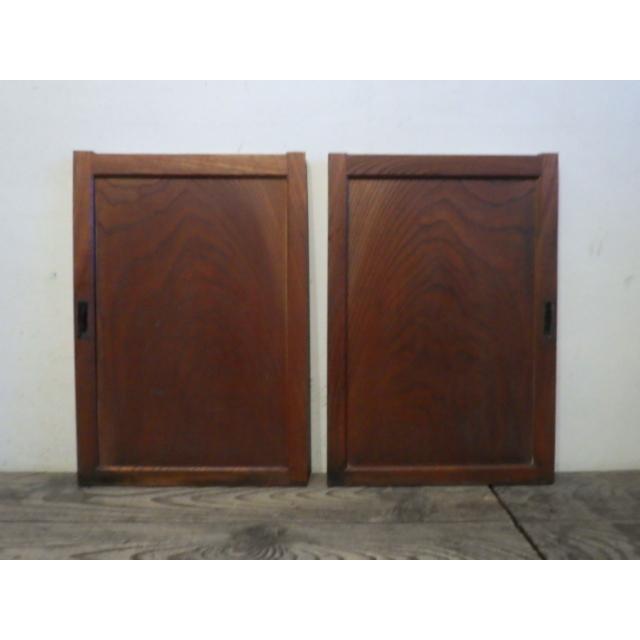 超格安価格 ユX0406◇【H60cm×W41,5cm】×2枚◇アンティーク◇ケヤキの一枚板 建具
