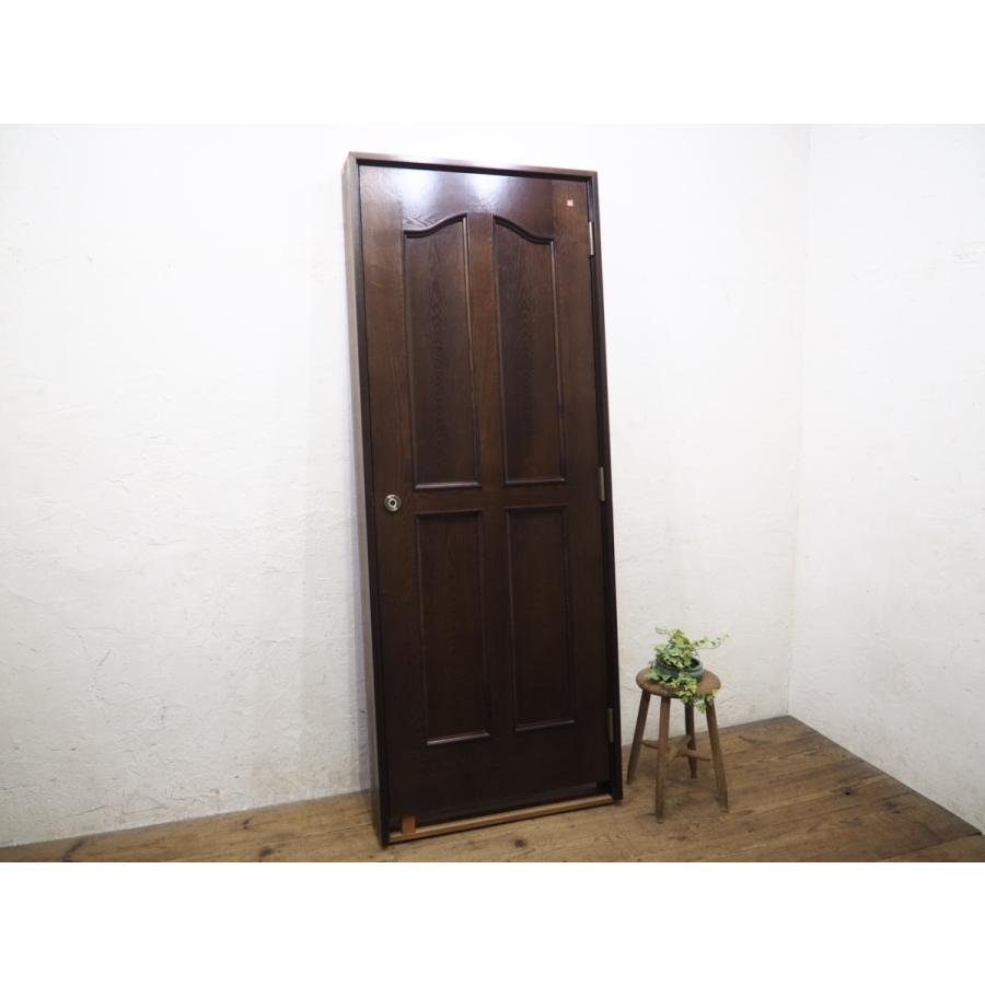 タ荷x0561 本体 H5 5cm W80cm 玄関扉 玄関ドア ドア 扉 板戸 障子 木枠付き レトロモダンなデザインの大きな古い木製ドア 古建具洋館門扉建材撮影スタジオo ヤe 下 H5 X0561 O Secondhand012