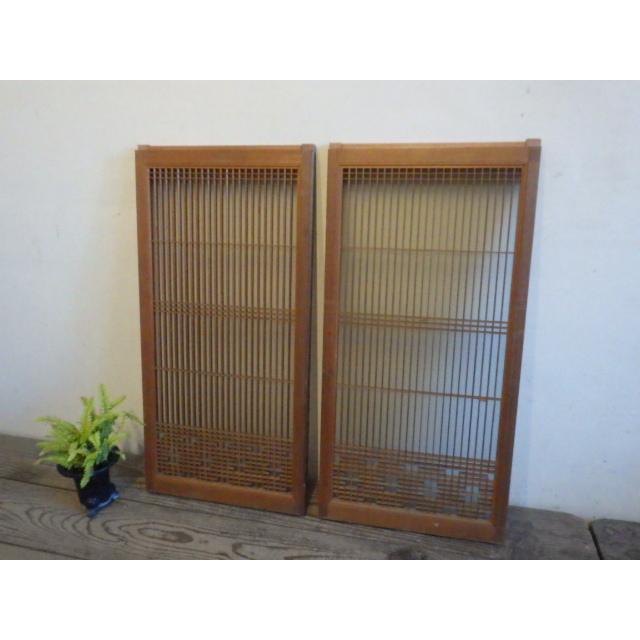 タX0647◇【H86cm×W42cm】×2枚◇素敵な組子細工のレトロな古い木枠 