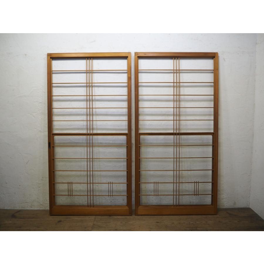 タX0655◇【H176cm×W89,5cm】×2枚◇レトロな味わいの雪見障子戸◇古