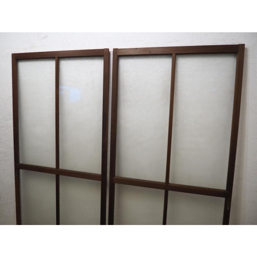 タX0696◇(1)【H176cm×W87cm】×2枚◇昭和レトロなデザインガラス
