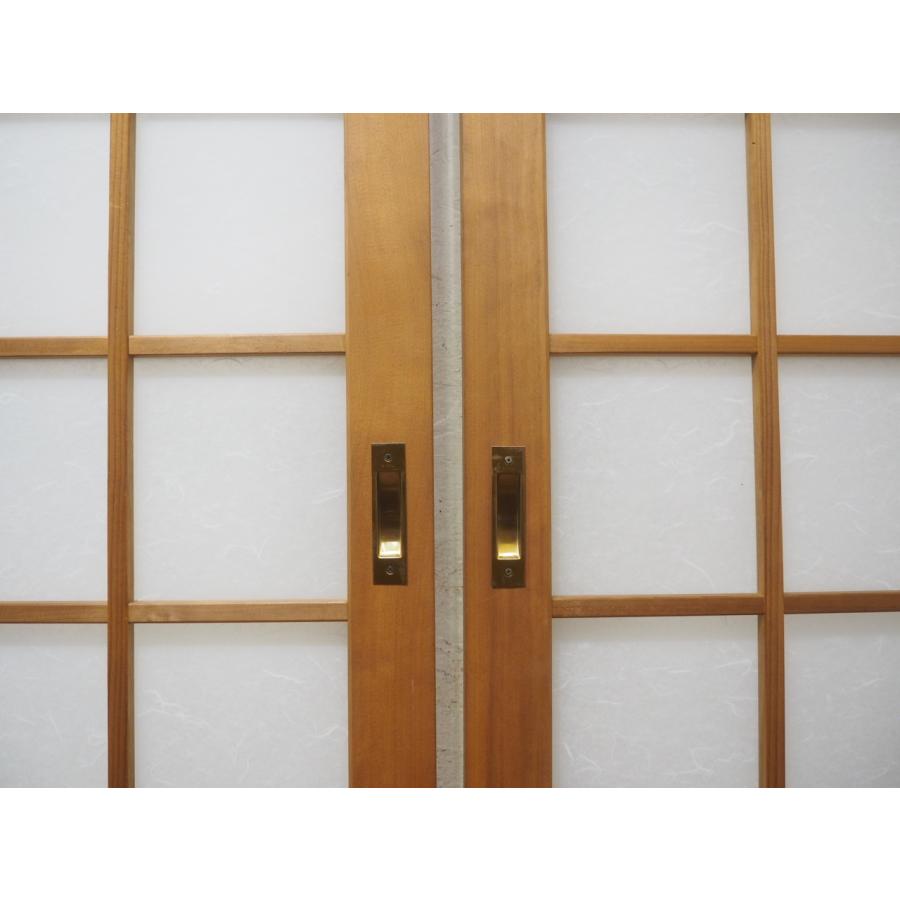 古建具/坊主障子/4枚引き タX1659◇【H183,5cm×W84cm】×2枚◇アクリル入り◇格子デザインの