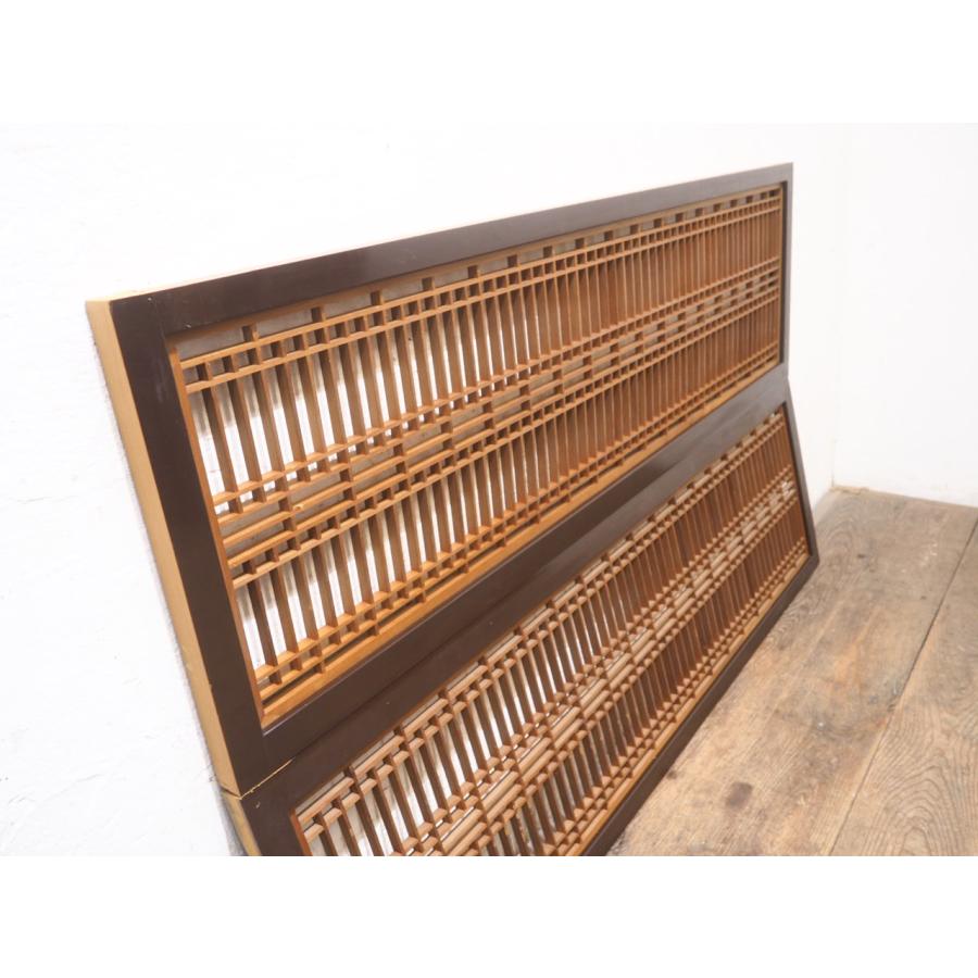 タX1733◇【H43,5cm×W145cm】×2枚◇素敵な組子細工のレトロな古い木製