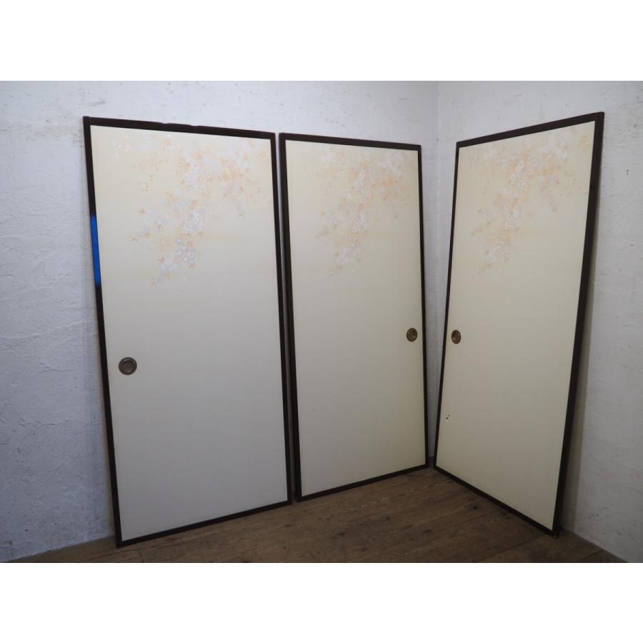 タY0251◇【H181cm×W84cm】×3枚◇レトロな味わいの大きな両面襖◇古