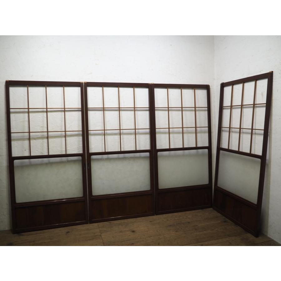 タY0490◇(3)【H177cm×W87cm】×4枚◇可愛いデザインガラス入りのレトロ