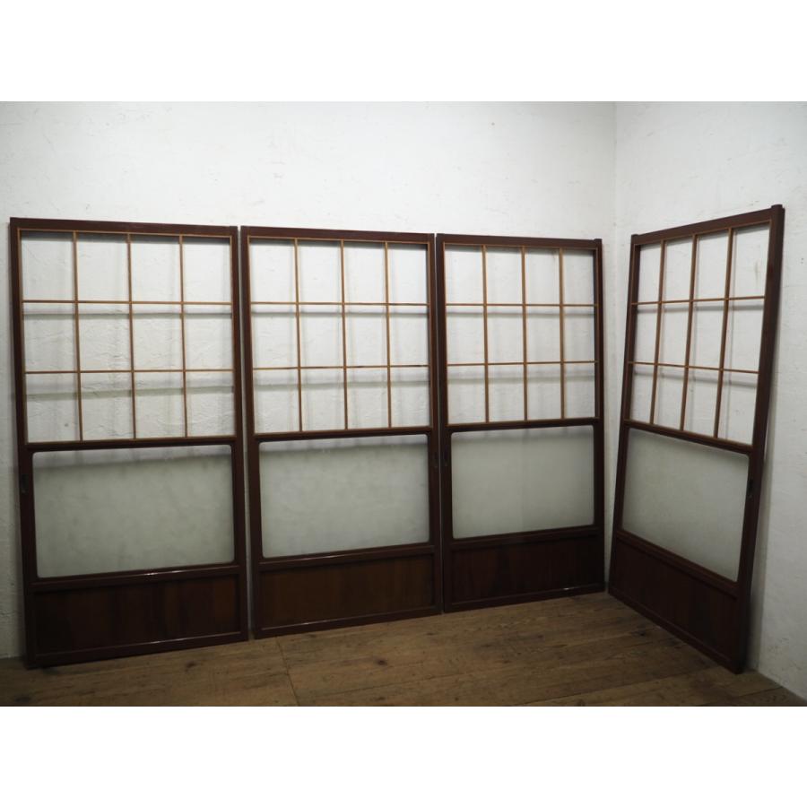 タY0490◇(3)【H177cm×W87cm】×4枚◇可愛いデザインガラス入りのレトロ