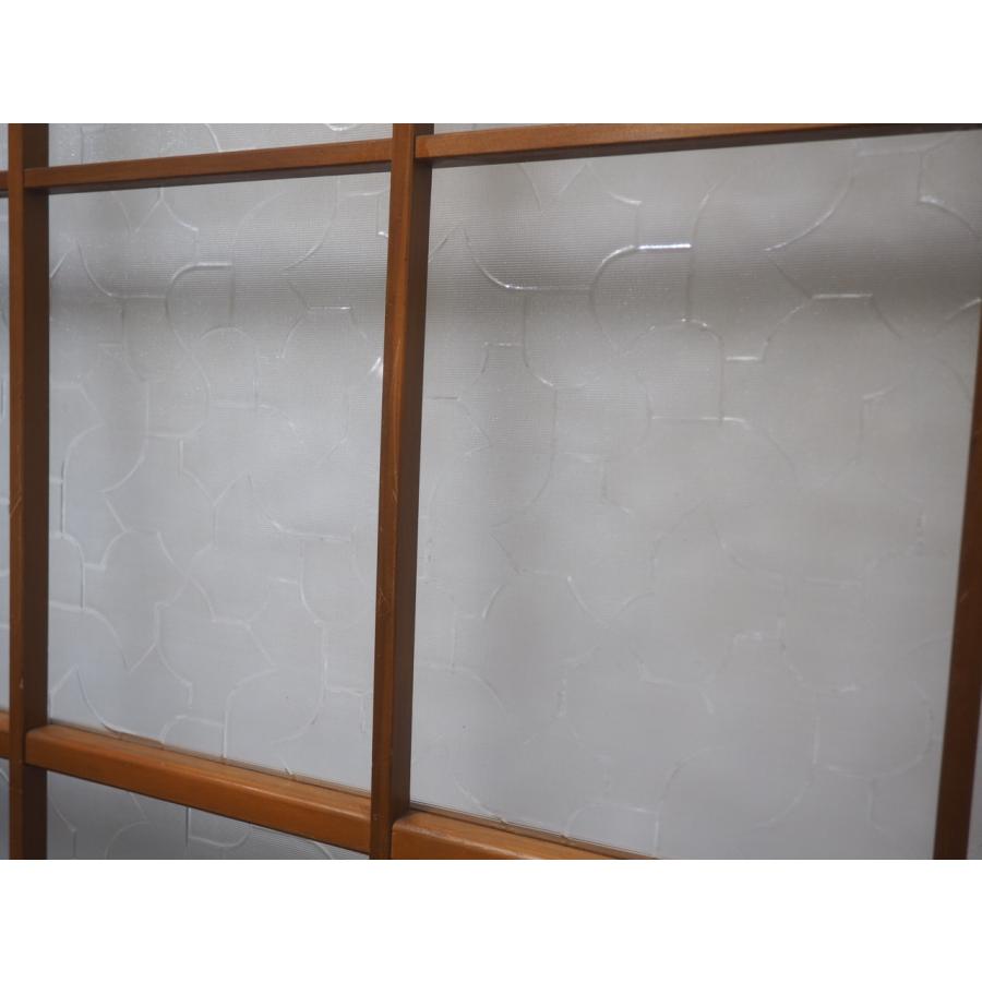 『値下げ』昭和レトロ室内建具 タY1136◇(1)【H177cm×W87,5cm】◇希少なデザインガラスの古い木枠