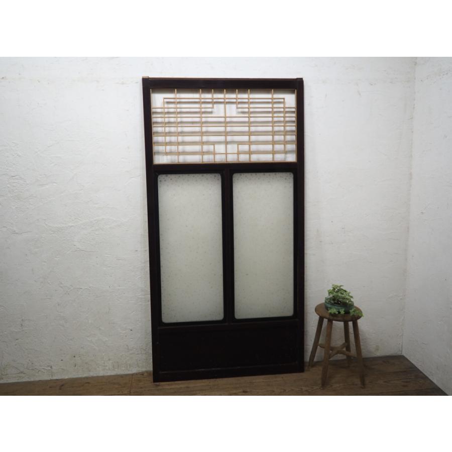 タZ0030◆(5)◆アンティーク◆可愛い水玉模様の古い木製引き戸◆古建具 ガラス戸 障子戸 古民家再生 和室 町屋L松