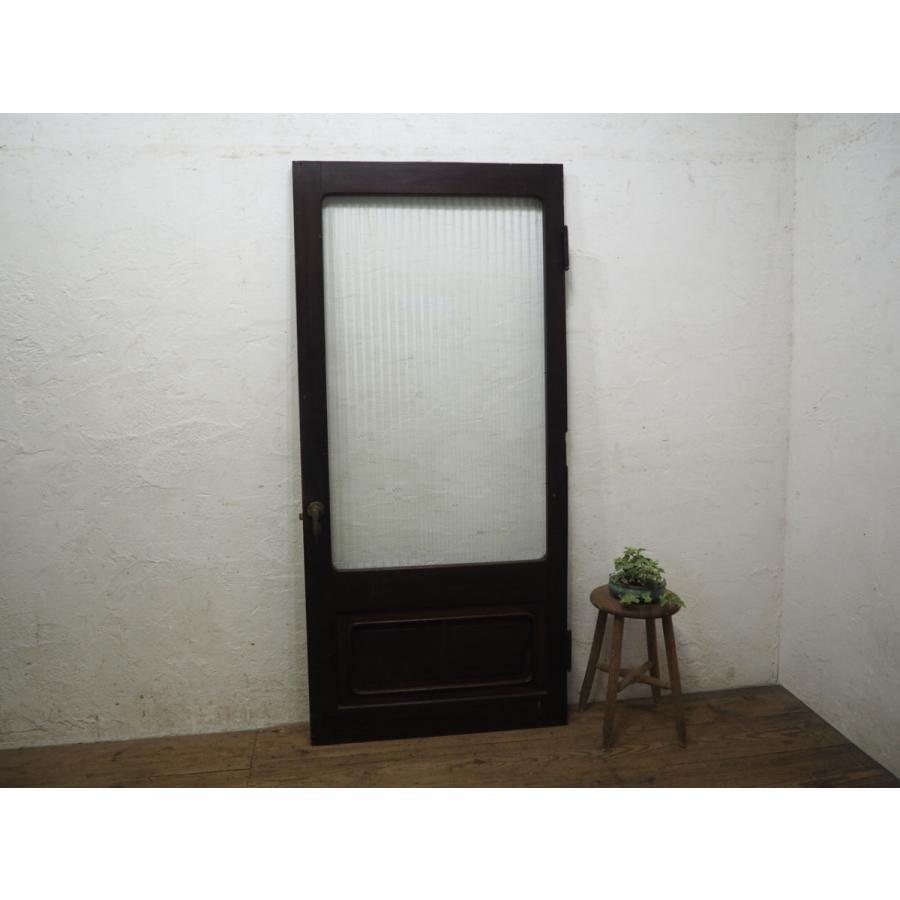 タz0036 玄関扉 玄関ドア 住宅設備 H171 5cm W79 5cm 5cm アンティーク モールガラスの大きな古い木製ドア 洋館 古建具ガラス戸門扉サッシ店舗什器カフェl下