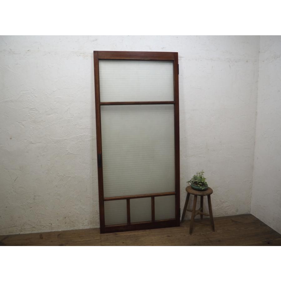 アンティーク 昭和ガラス、レトロ戸 建具 モールガラス 窓枠