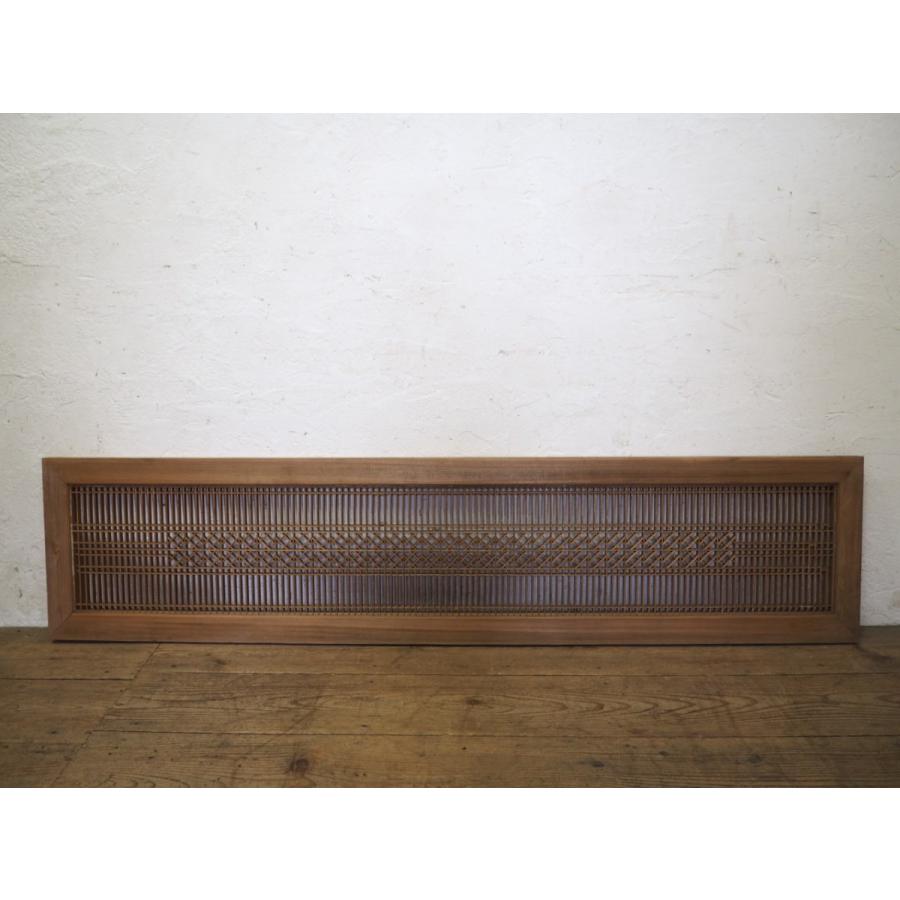 タZ0965◇◇素敵な組子細工のレトロな古い木製欄間◇古建具 ランマ