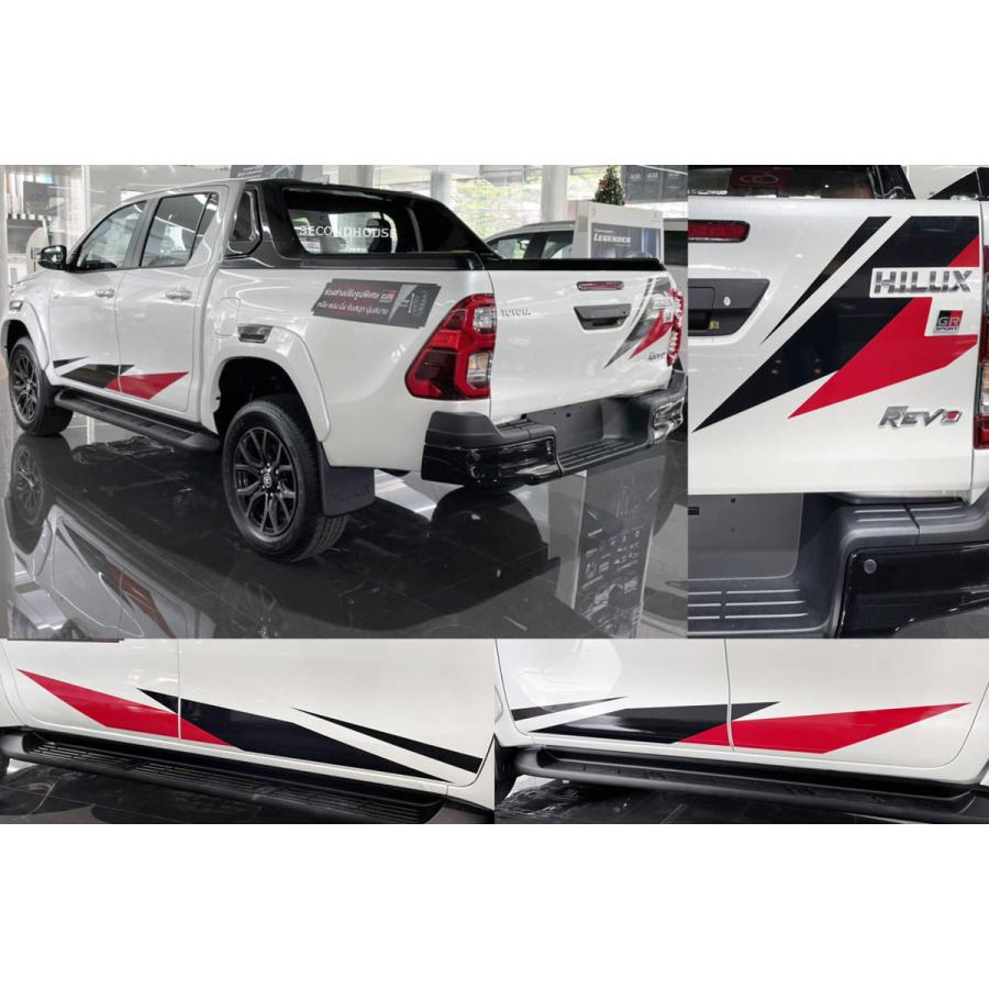 ハイラックス 新型ハイラックス タイ本国仕様 GR SPORT デカール 白い