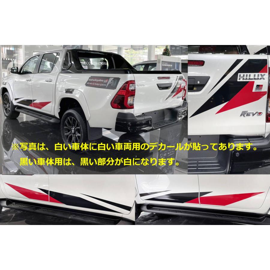 ハイラックス 新型ハイラックス タイ本国仕様 GR SPORT デカール 黒い