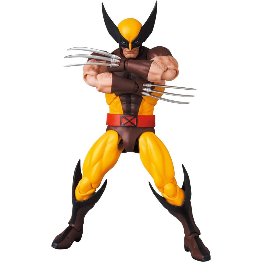 メディコム・トイ MAFEX マフェックス No.138 WOLVERINE ウルヴァリン (BROWN COMIC Ver.) 全高約145mm 塗装済み アクションフィギュア | MAFEX | 02