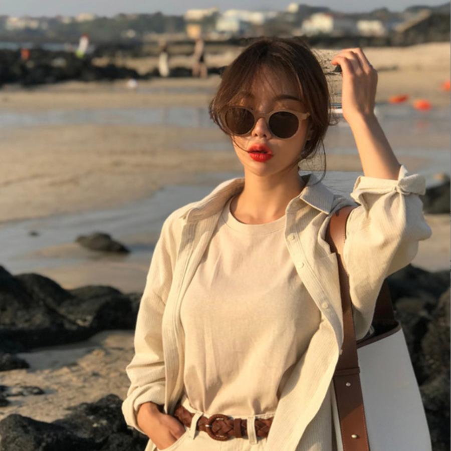 サングラス メンズ レディース UVカット ベージュ メガネ モカ 韓国ファッション ボストン ラウンド おしゃれ 丸メガネ 丸型 ブラウン :b5:セカンドコレクション 通販 人気商品★サングラス おしゃれ 韓国 ブランド 小顔効果 シンプル UVカット