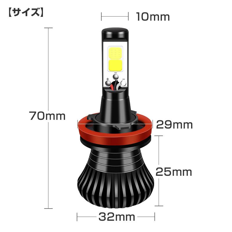 LED 2色切り替え フォグランプ ホワイト イエロー 3000K 6000K H8 H9 H11 H16 2400lm ヘッドライト 白 黄色 |  | 10
