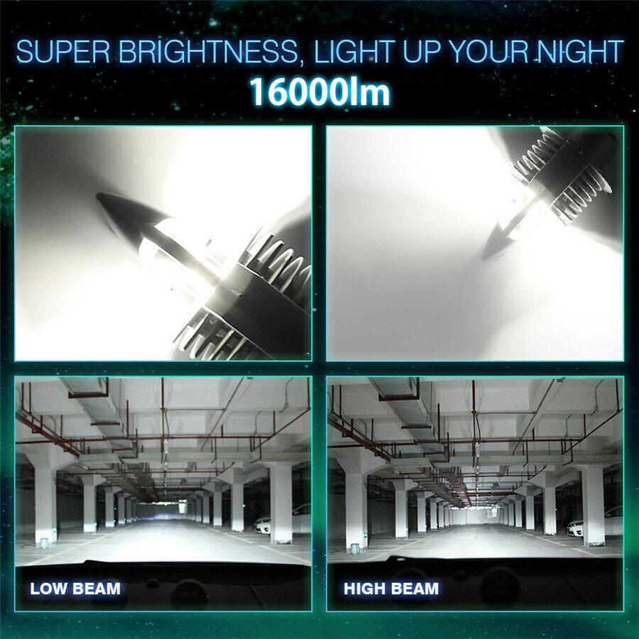 H4ヘッドライト LED Hi/Lo 切り替え 16000lm 6500K ホワイト 車 バイク 車検対応 白 ヘッドライト |  | 02