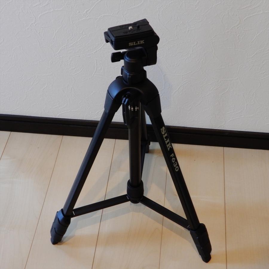 SLIK 三脚 F630 3段 ファミリー向け三脚 ビデオ兼用の3ウェイ雲