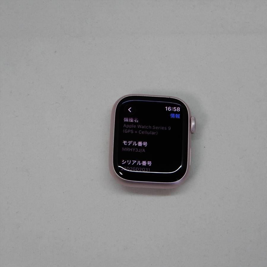 Apple Watch Series 9 GPS+Cellularモデル 41mm MRHY3J/A ピンクミッドナイトポーツバンド_9
